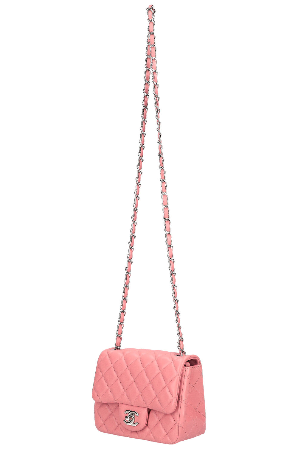 CHANEL Mini Square Flap Bag Pink