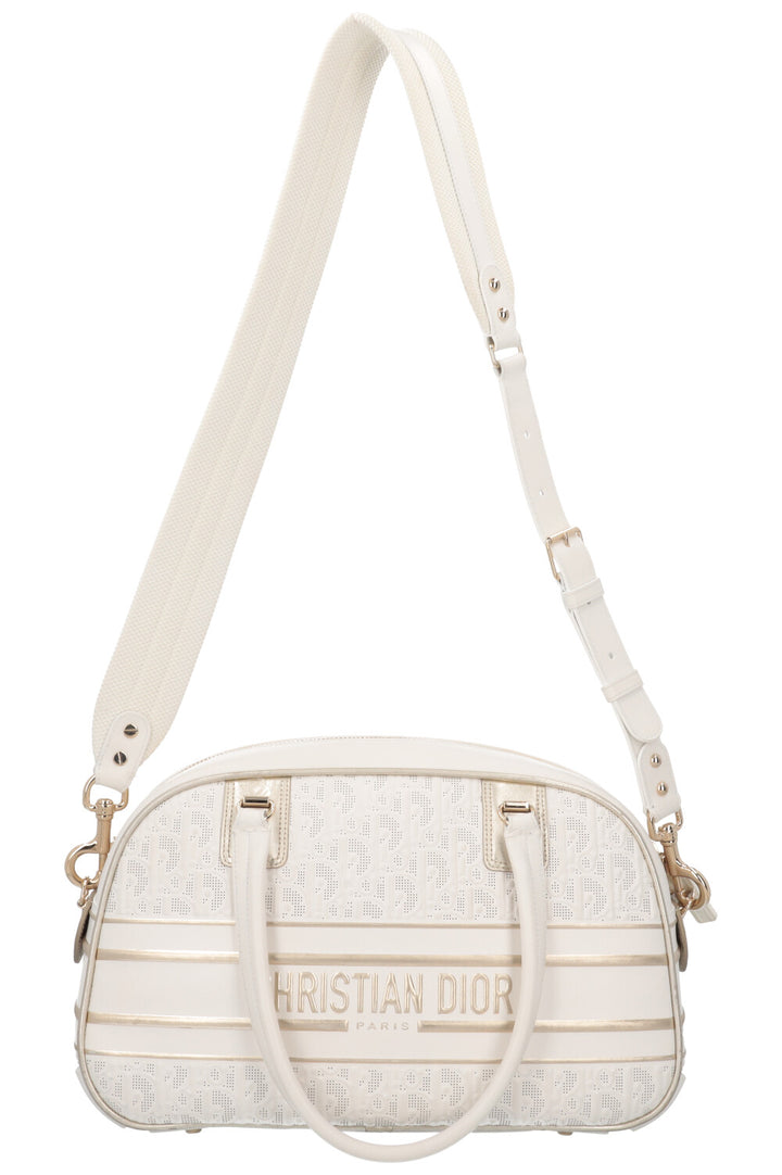 CHRISTIAN DIOR Vibe Zip Sac Bowling Blanc