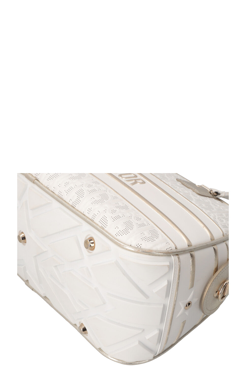 CHRISTIAN DIOR Vibe Zip Sac Bowling Blanc