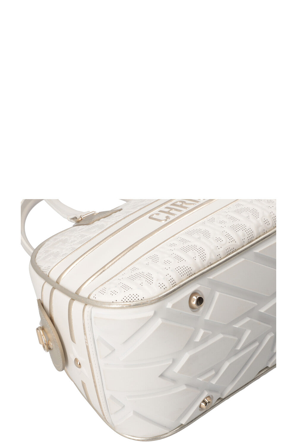 CHRISTIAN DIOR Vibe Zip Bowling Bag White