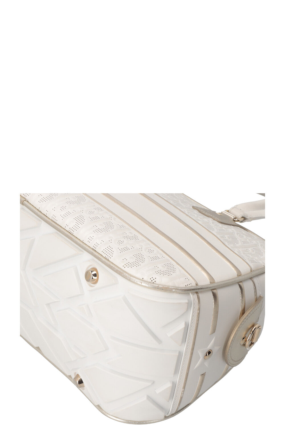 CHRISTIAN DIOR Vibe Zip Bowling Bag White