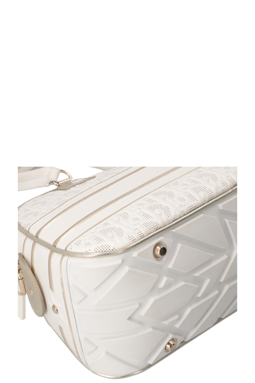 CHRISTIAN DIOR Vibe Zip Bowling Bag White