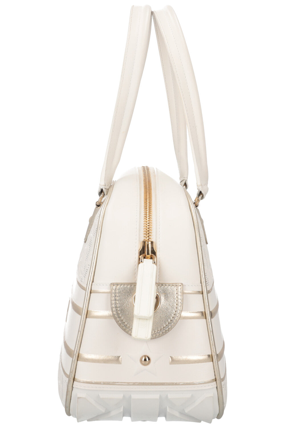 CHRISTIAN DIOR Vibe Zip Bowling Bag White