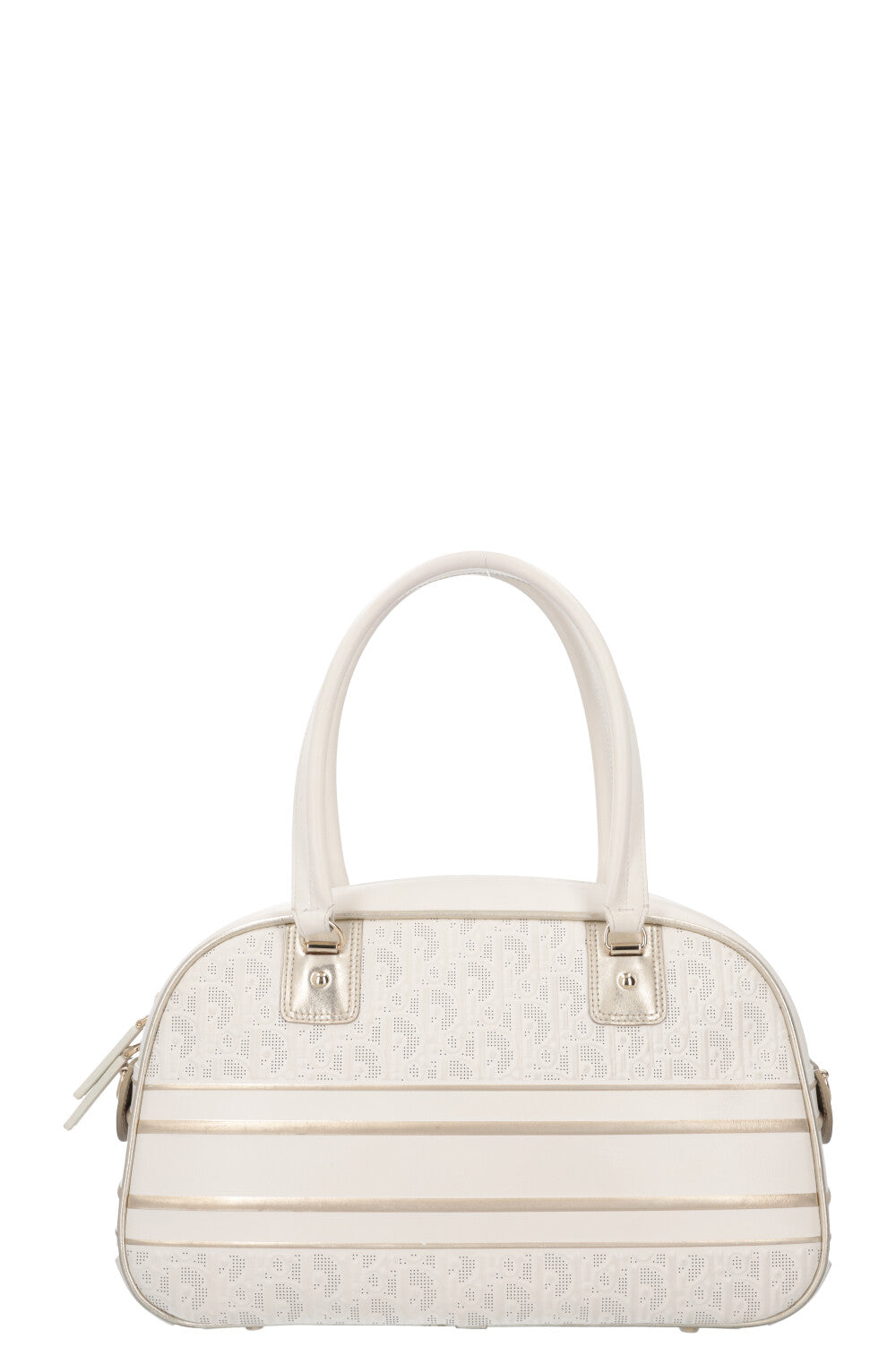 CHRISTIAN DIOR Vibe Zip Sac Bowling Blanc