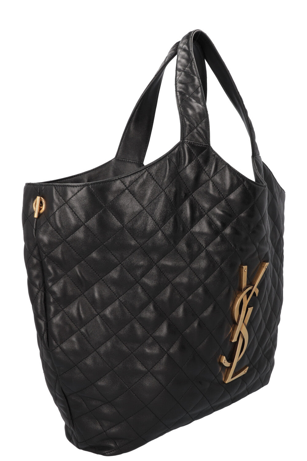 SAINT LAURENT ICARE Maxi Tote Quilted Black