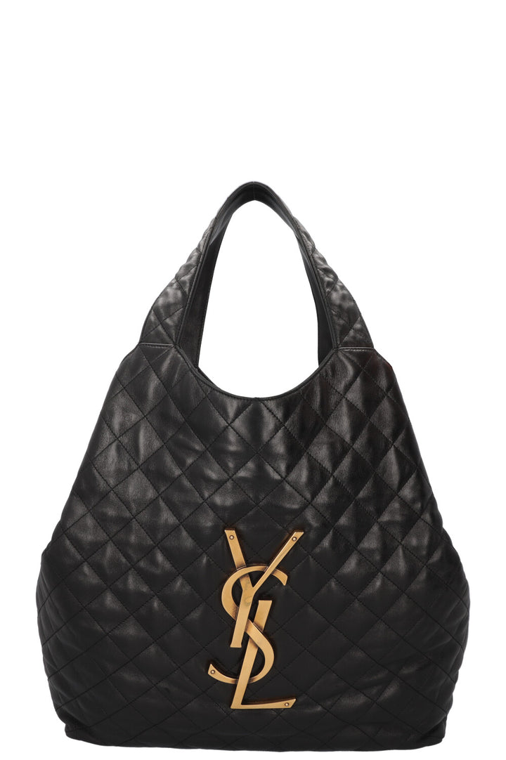 SAINT LAURENT ICARE Maxi Tote Quilted Black