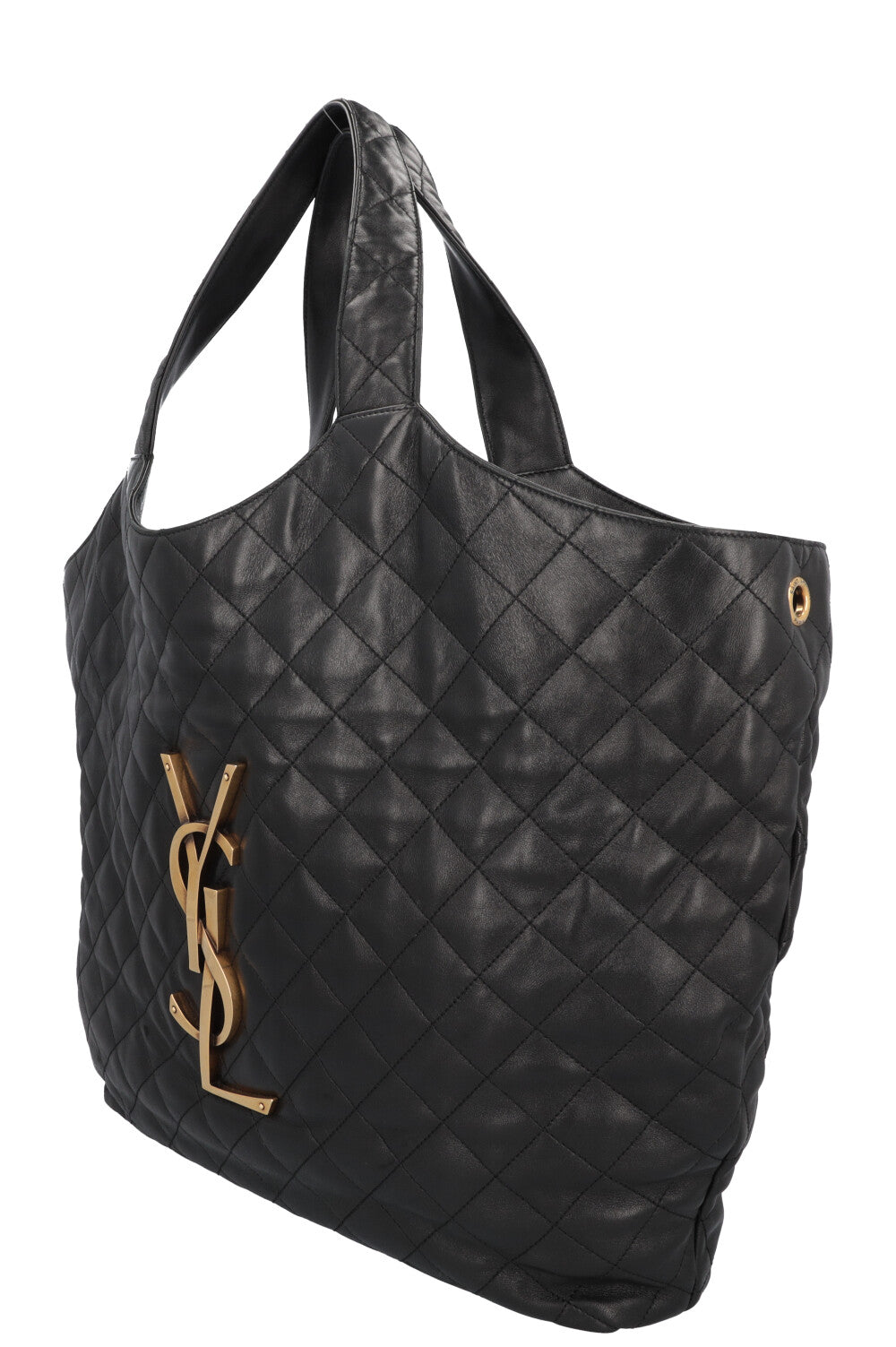 SAINT LAURENT ICARE Maxi Tote Quilted Black