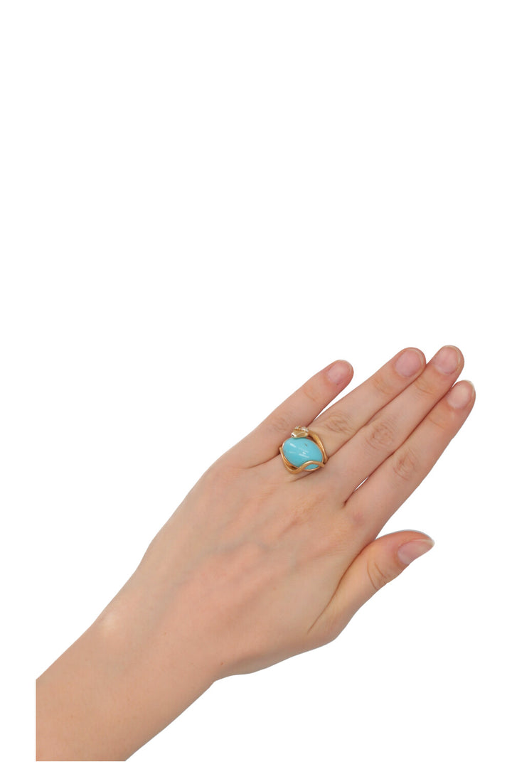 OLE LYNGGAARD ​​​​Bague Serpent Turquoise