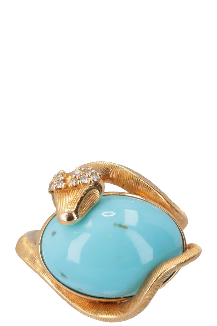 OLE LYNGGAARD ​​​​Bague Serpent Turquoise