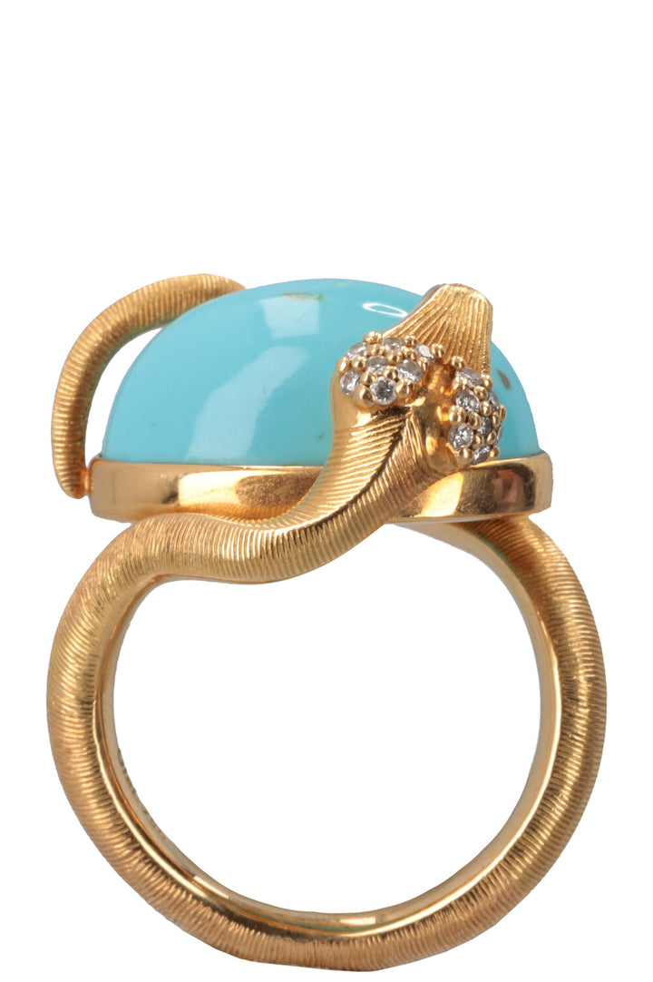 OLE LYNGGAARD Snake Ring Turquoise