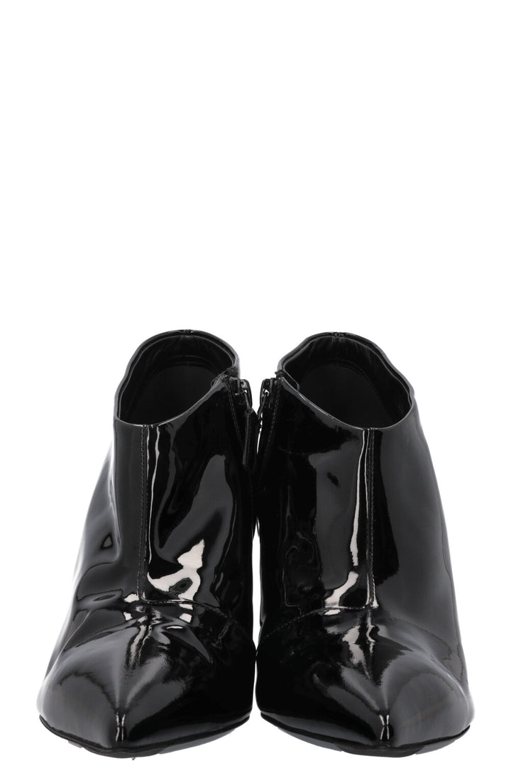 BALENCIAGA Knife Ankle Boots Black Patent