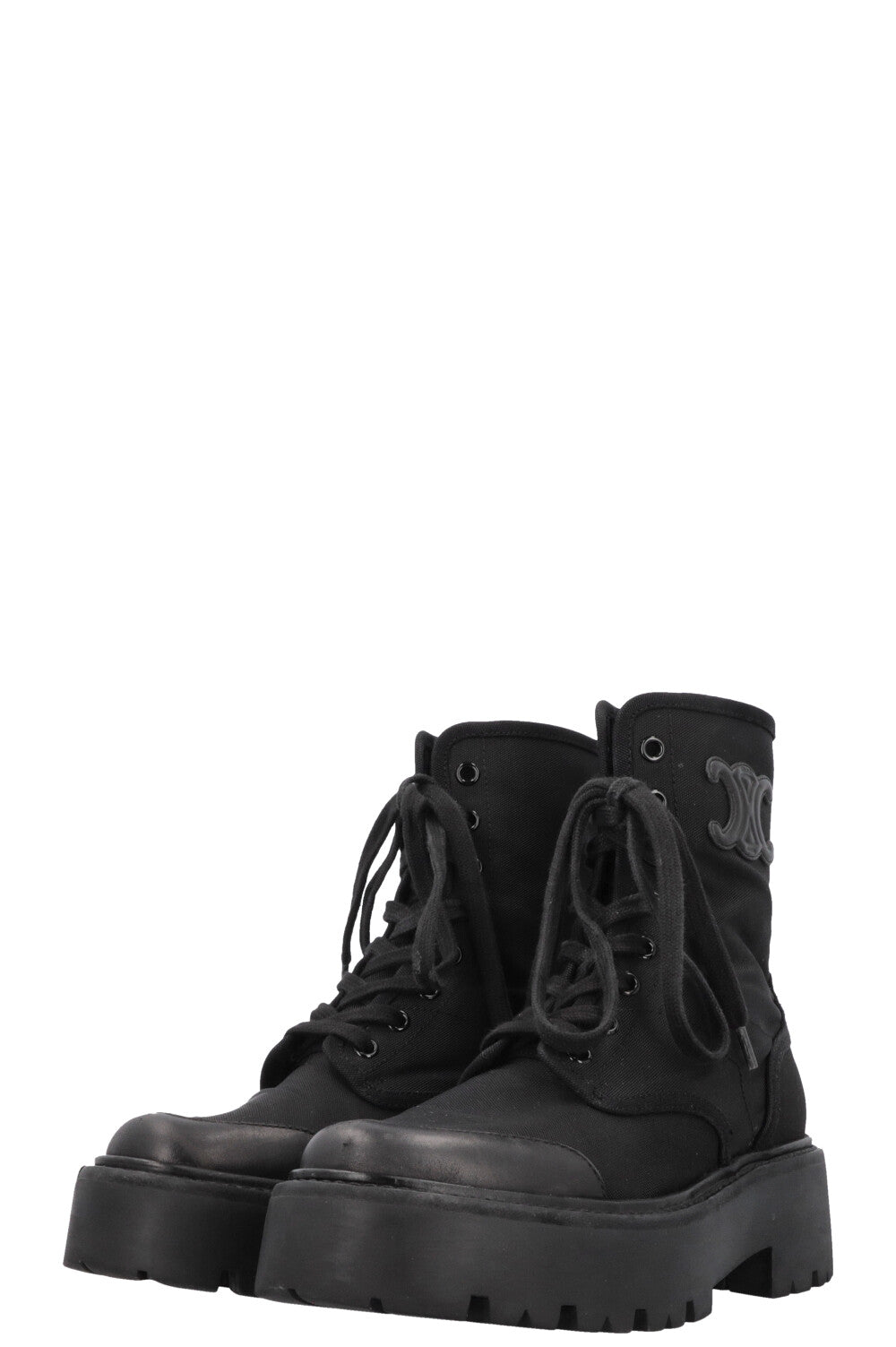 CELINE Triomphe Boots Nylon Black