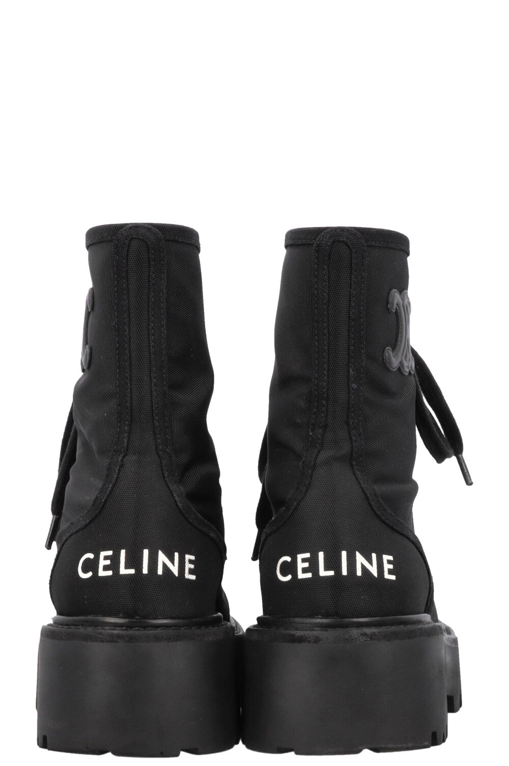 CELINE Triomphe Boots Nylon Black