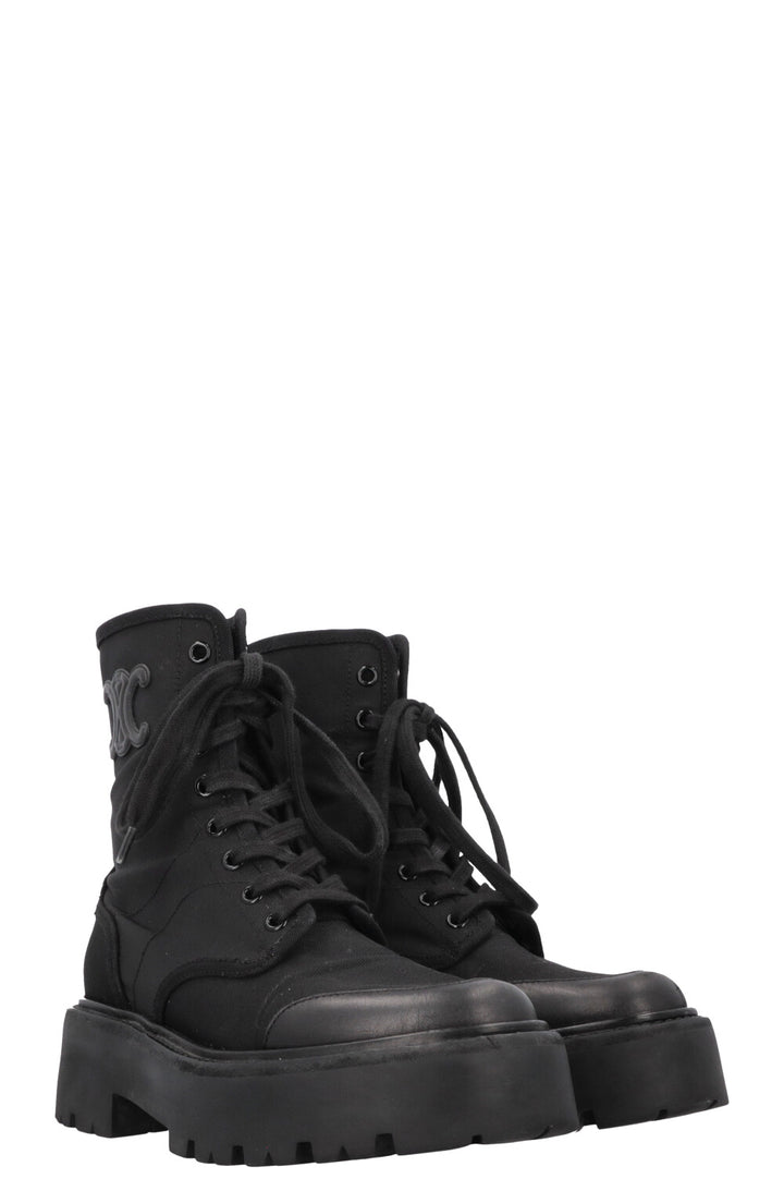 CELINE Triomphe Boots Nylon Black