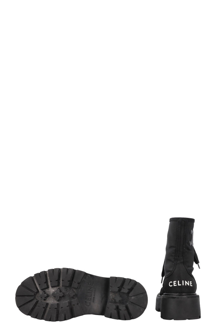 CELINE Triomphe Boots Nylon Black