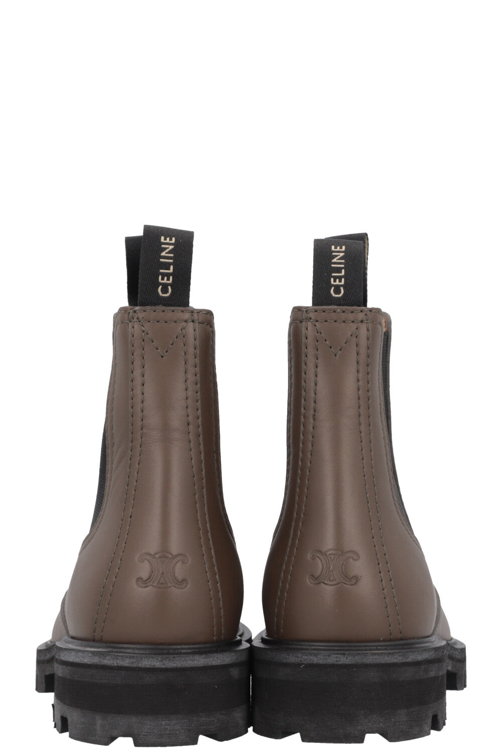 CELINE Margaret Chelsea Boots Khaki