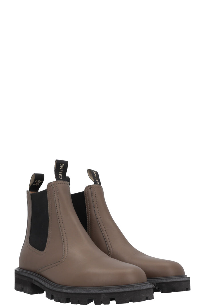 CELINE Margaret Chelsea Boots Khaki