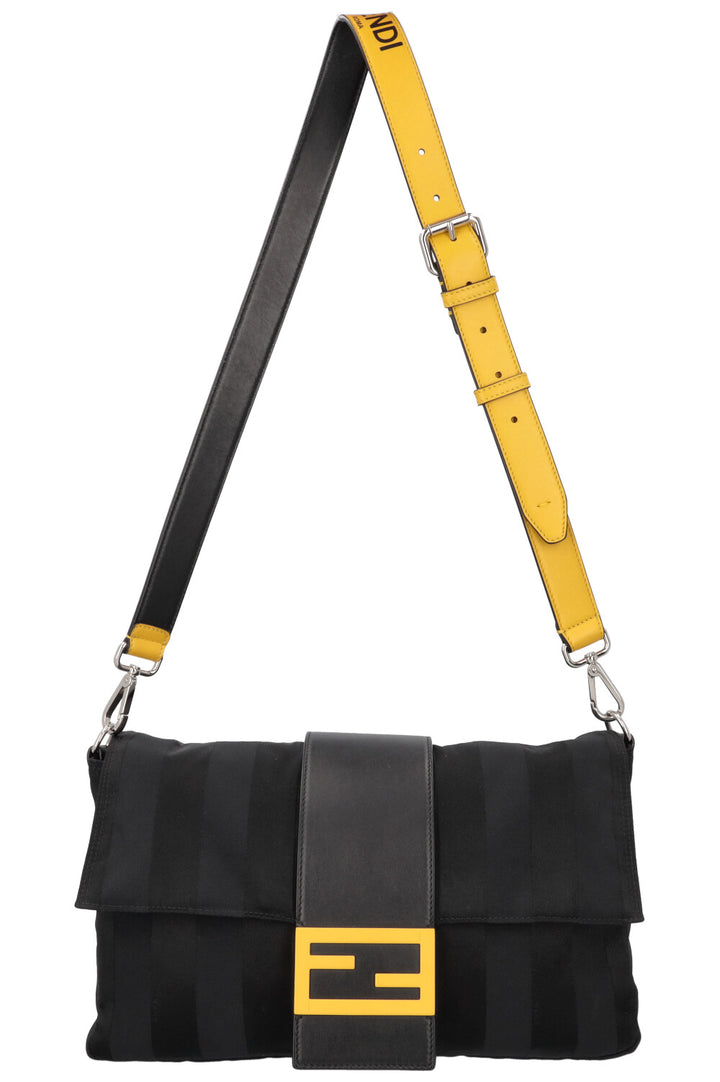 FENDI Tournesol Baguette Sac Toile Noir