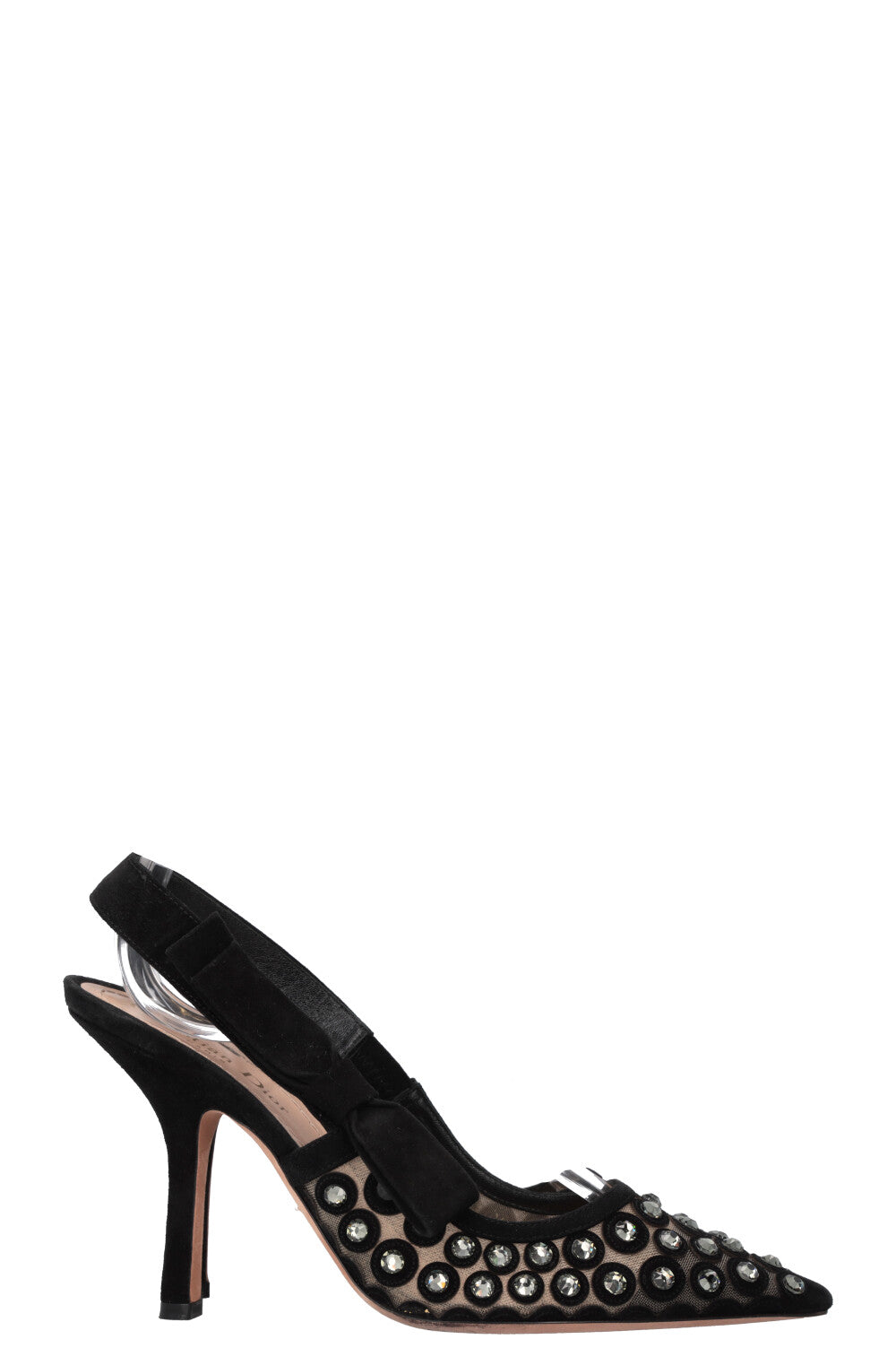 CHRISTIAN DIOR J'Adior Slingback Heels Crystals Black