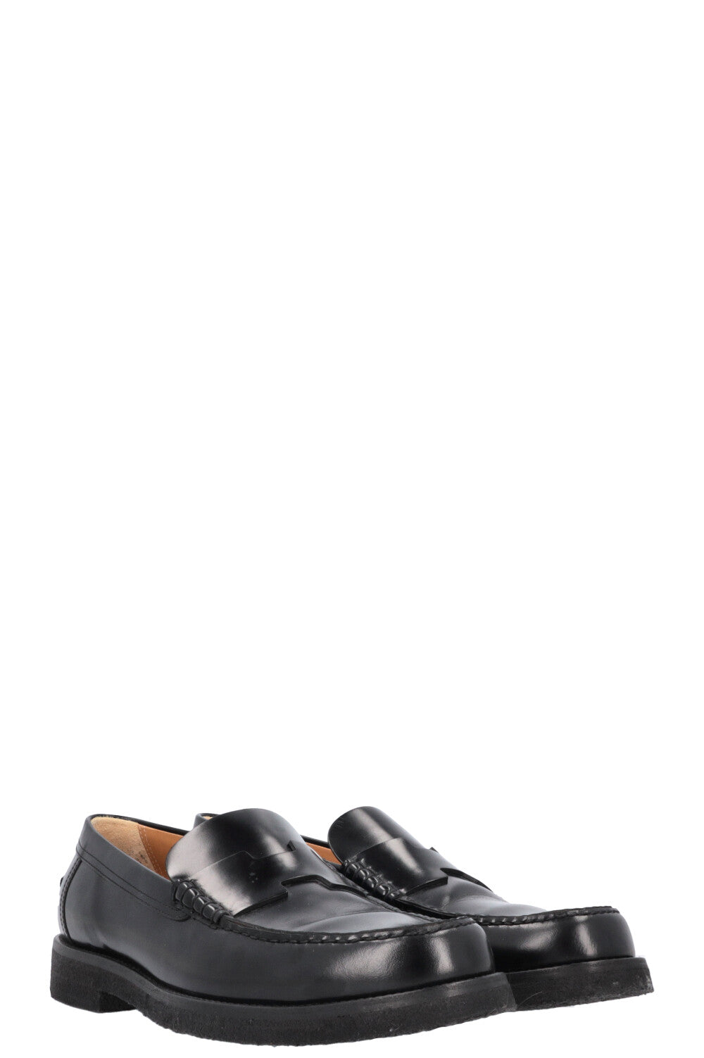 HERMÈS Kennedy Flats Leather Black