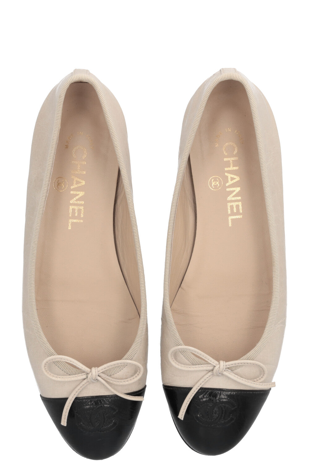 CHANEL Ballerines Classiques Grège