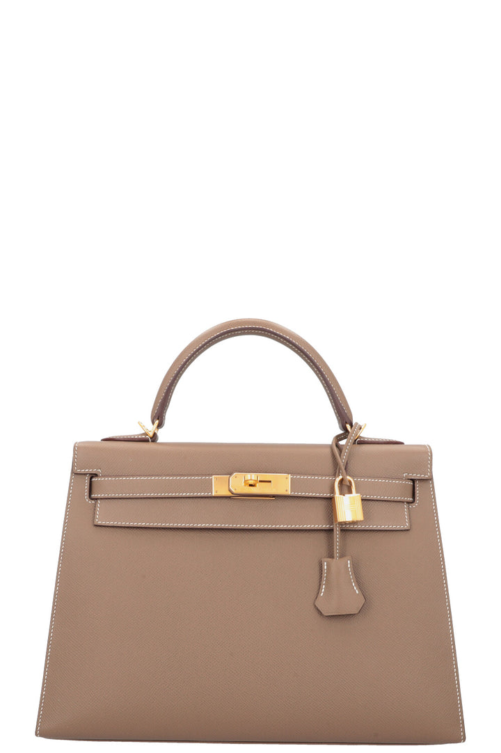 HERMÈS Kelly 32 Epsom Etoupe