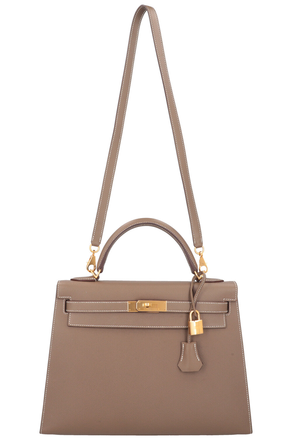 HERMÈS Kelly 32 Epsom Étoupe