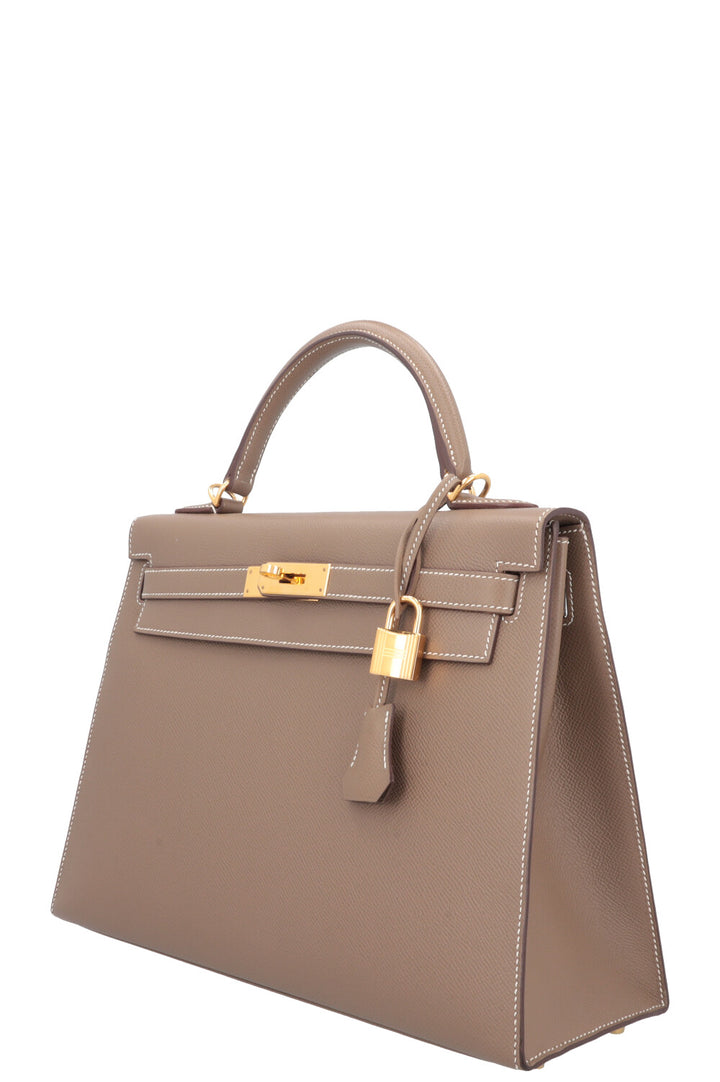 HERMÈS Kelly 32 Epsom Etoupe