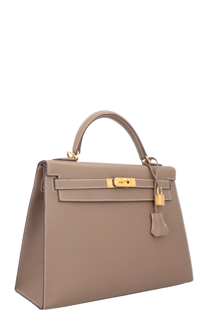 HERMÈS Kelly 32 Epsom Etoupe