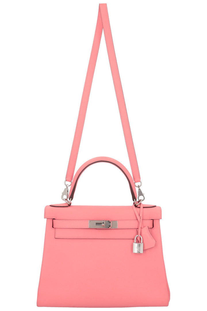 HERMÈS Kelly 28 Retourne Verso Evercolour Rose Ete Terre Battue