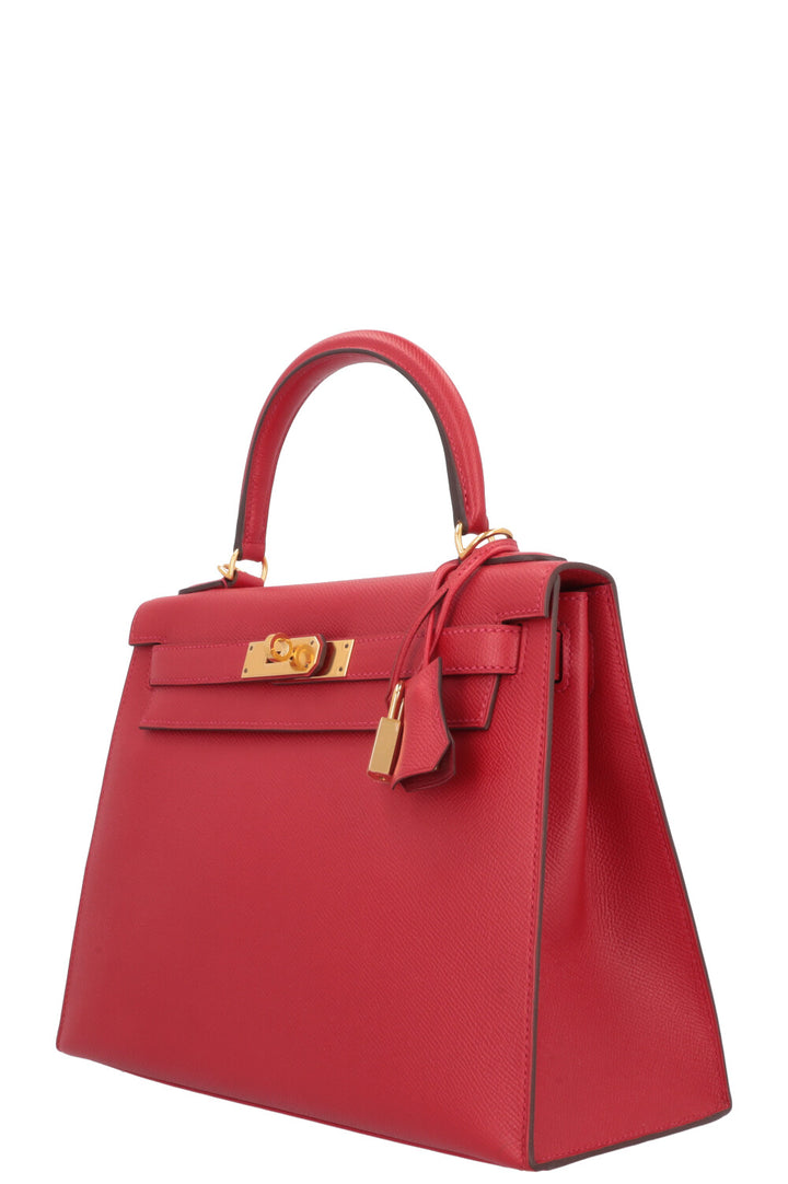 HERMÈS Kelly 28 Epsom Rouge Casaque