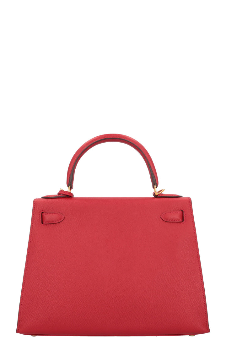 HERMÈS Kelly 28 Epsom Rouge Casaque