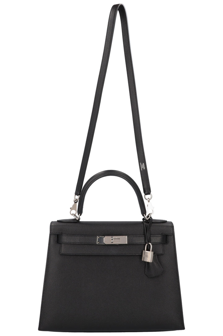 HERMÈS Kelly 28 Sellier Epsom Noir