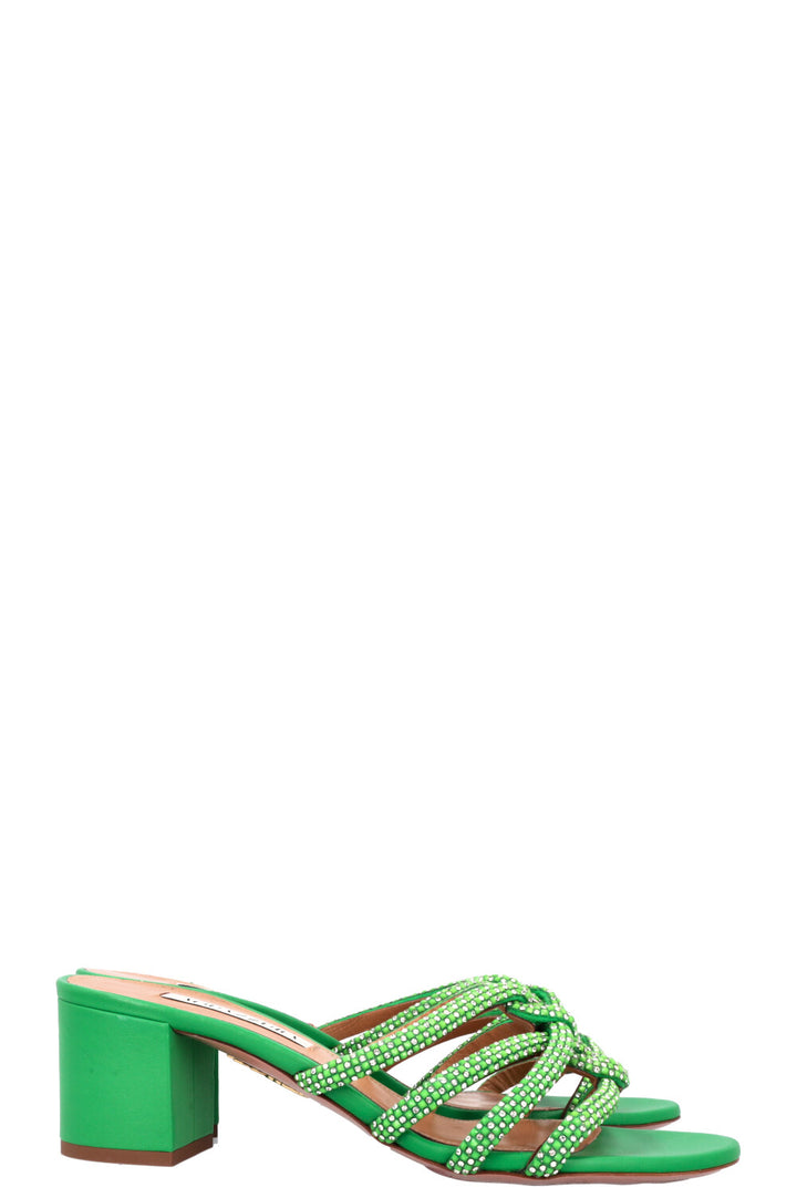 AQUAZZURA Moondust Heels Green