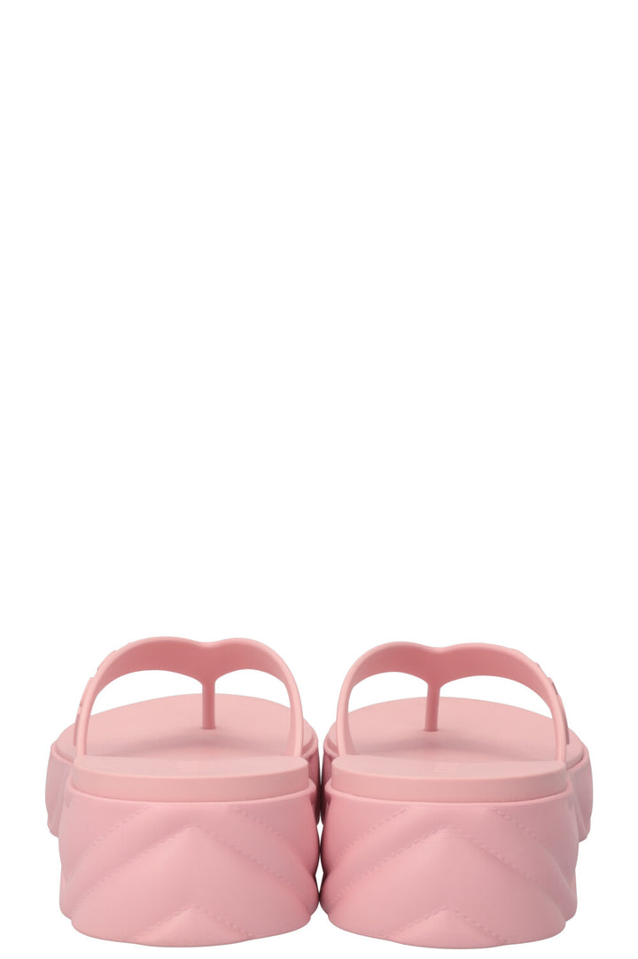 GUCCI Tarifa Platform Flip Flops Bubblegum