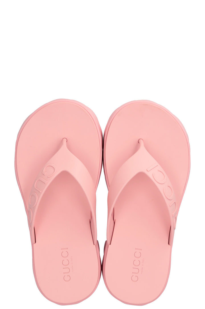 GUCCI Tarifa Platform Flip Flops Bubblegum