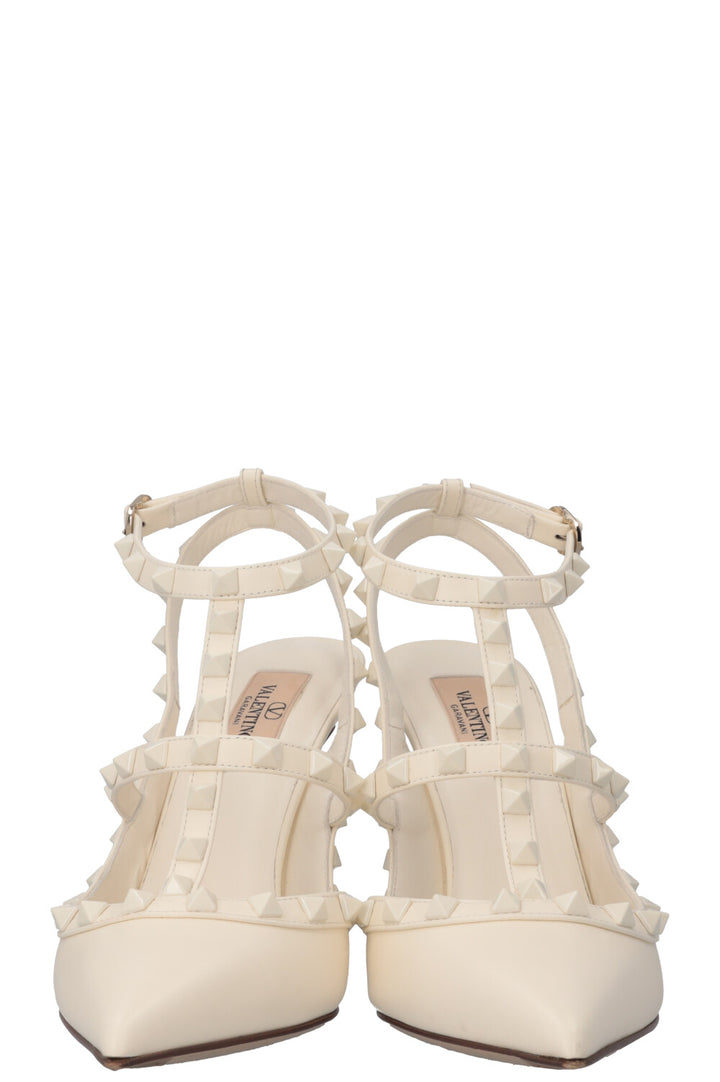 VALENTINO Escarpins Rockstud Tout Blanc