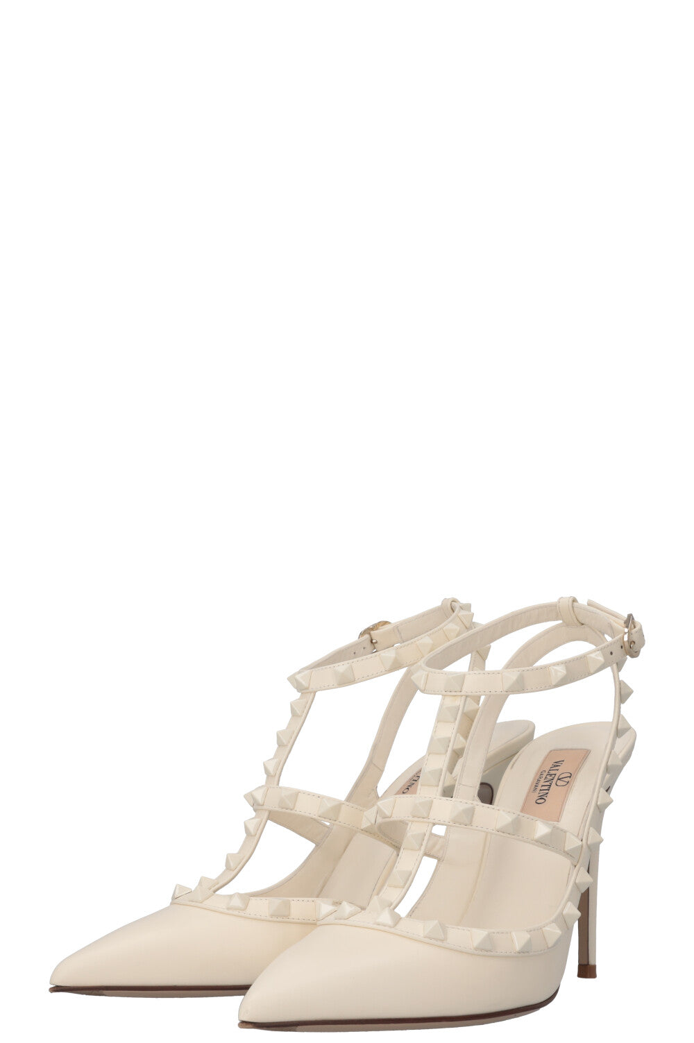 VALENTINO Escarpins Rockstud Tout Blanc