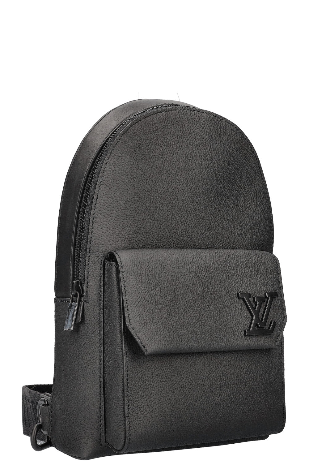 LOUIS VUITTON Pilot Sling Bag Leather Black