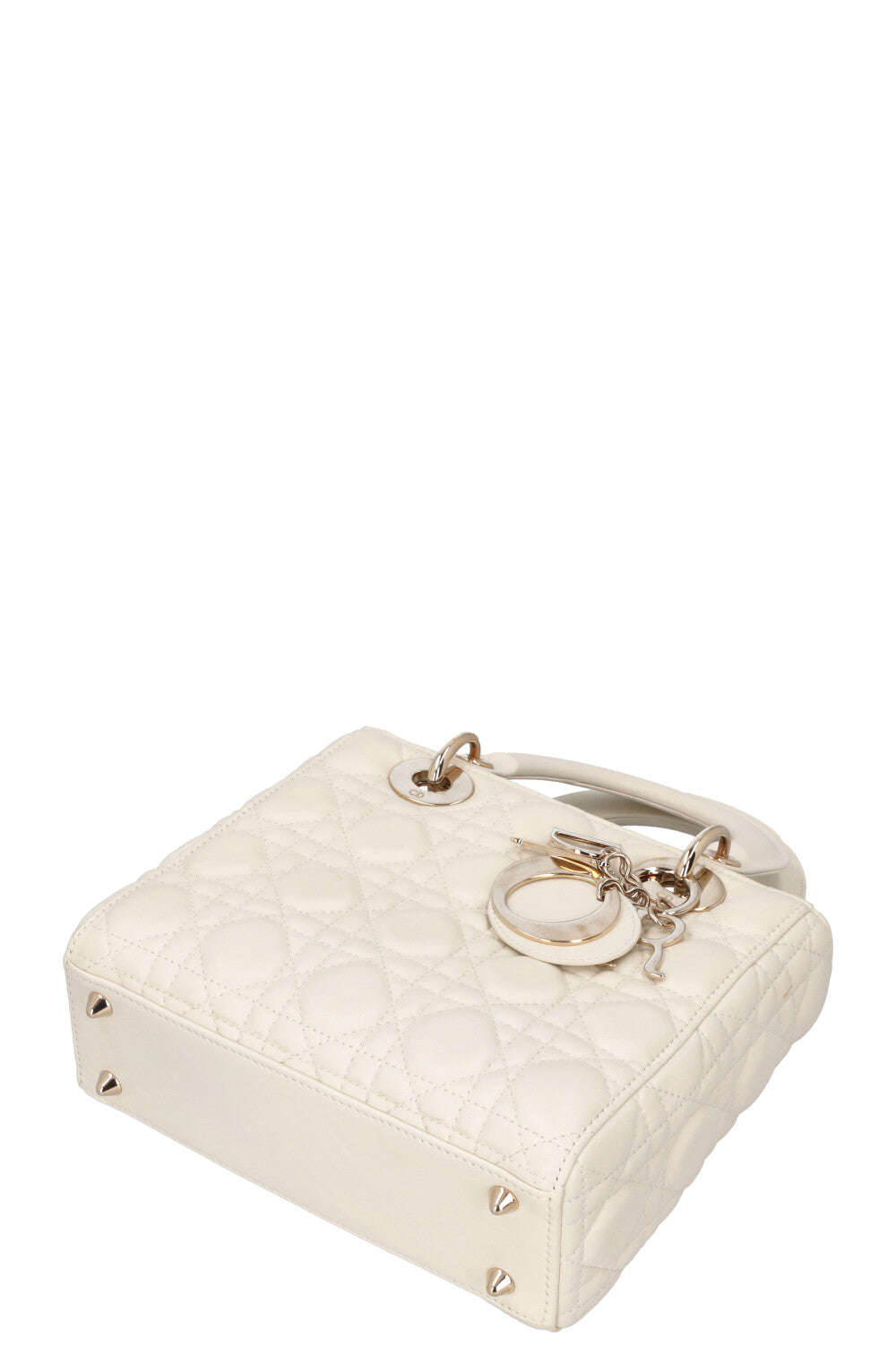 CHRISTIAN DIOR Small Lady Dior My ABCDior Bag White