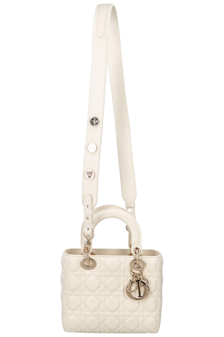 CHRISTIAN DIOR Lady Dior Small White