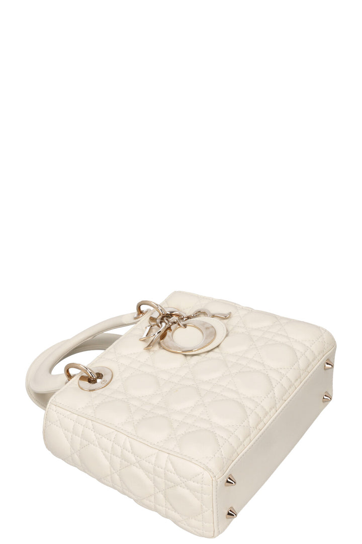 CHRISTIAN DIOR Small Lady Dior My ABCDior Bag White