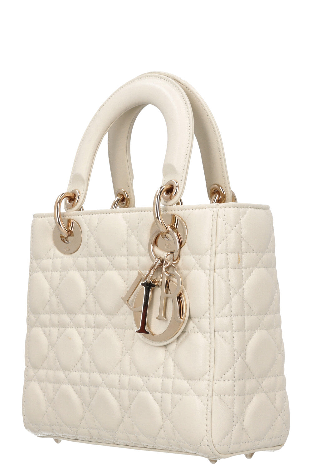 CHRISTIAN DIOR Small Lady Dior My ABCDior Bag White