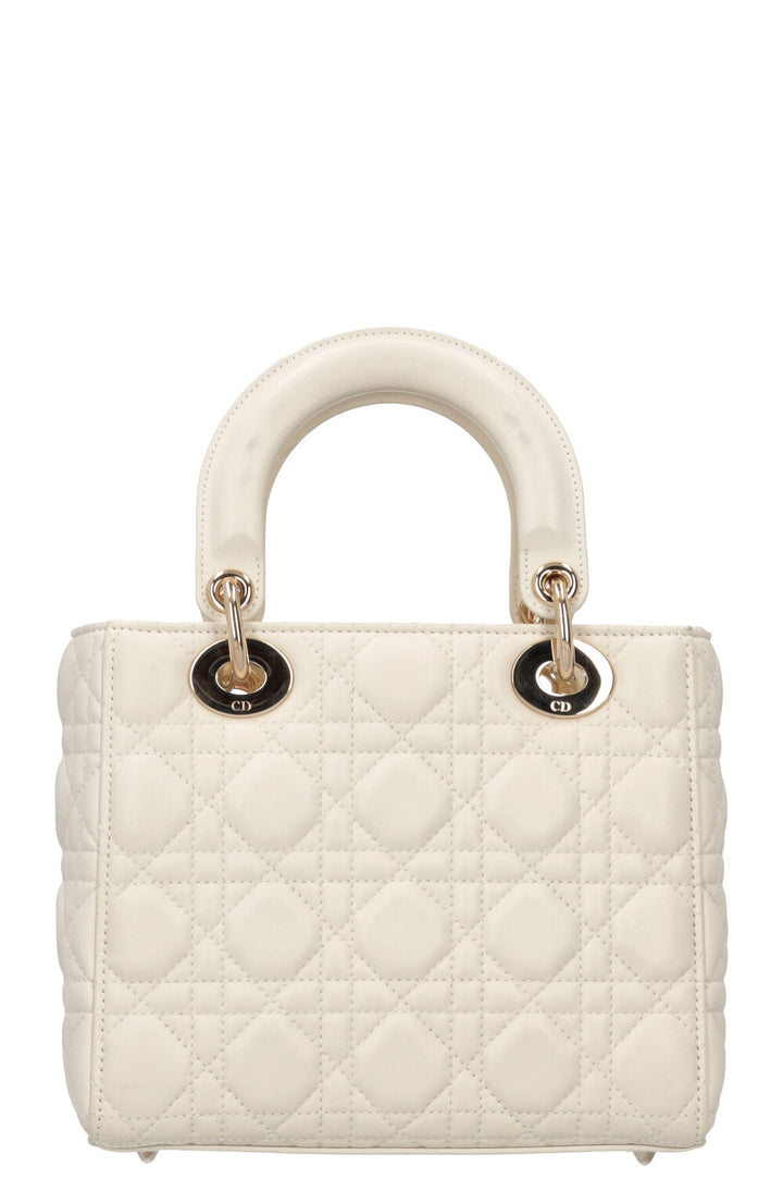 CHRISTIAN DIOR Small Lady Dior My ABCDior Bag White