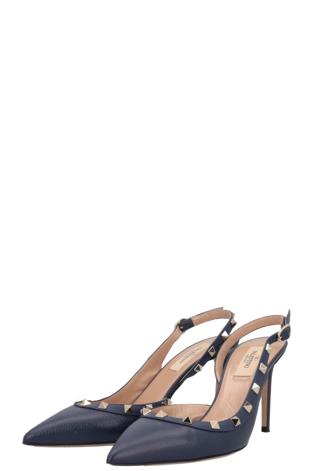 VALENTINO Rockstud Heels Leather Navy