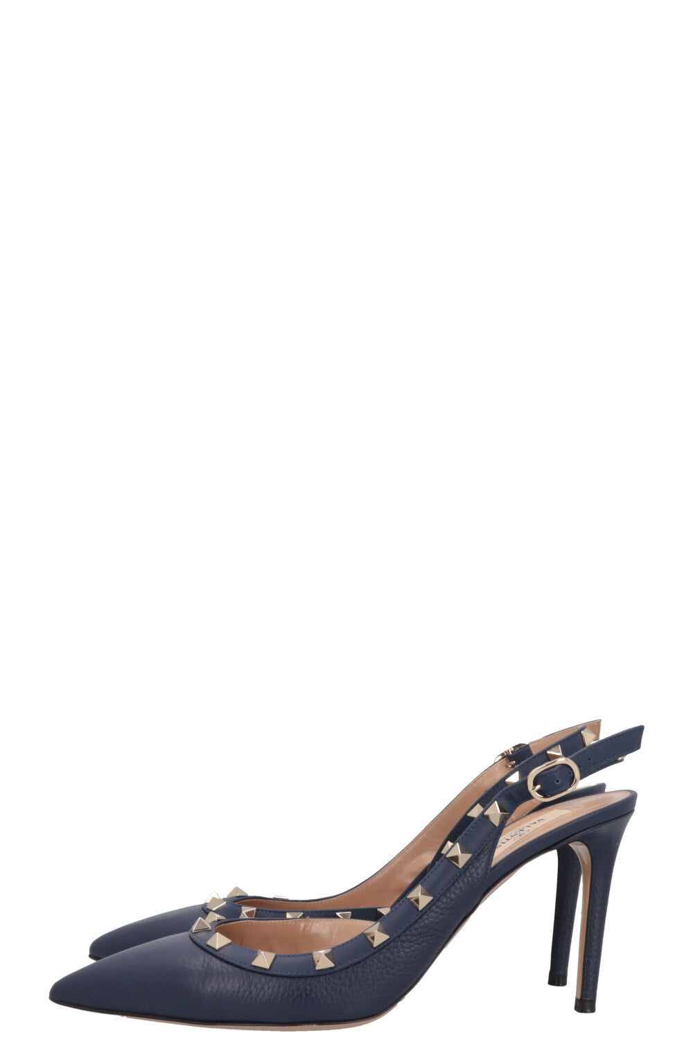 VALENTINO Rockstud Heels Leather Navy