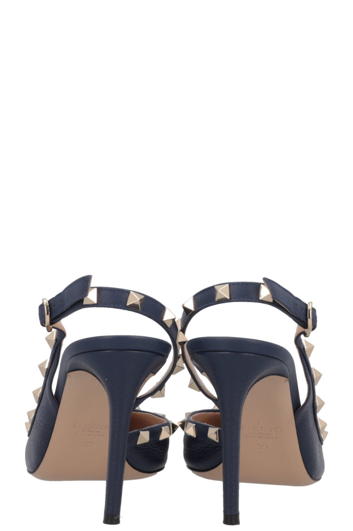 VALENTINO Rockstud Heels Leather Navy