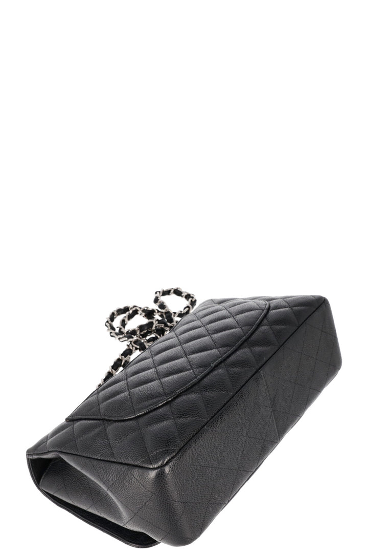 CHANEL Large Single Flap Bag Caviar Black