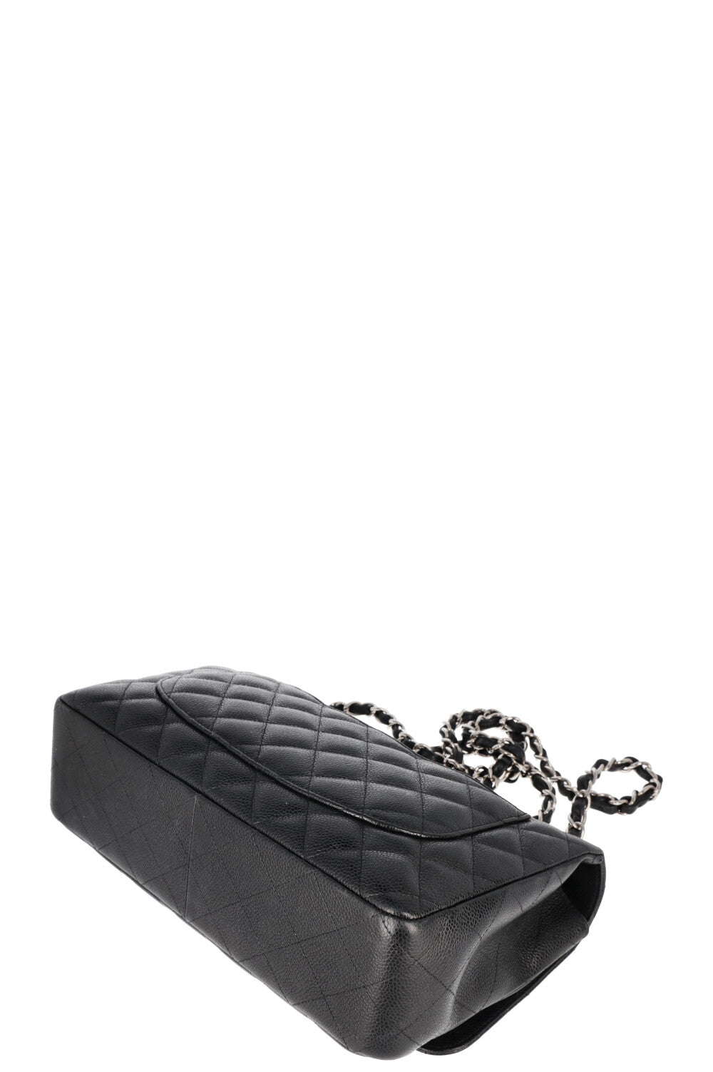 CHANEL Large Single Flap Bag Caviar Black