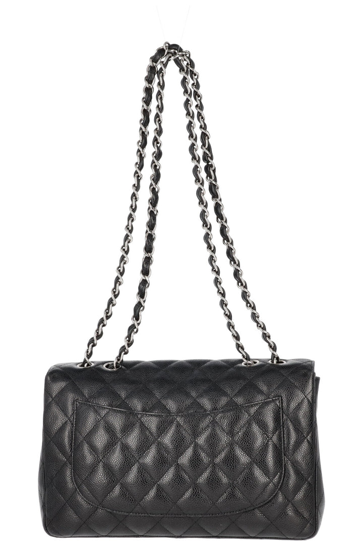 CHANEL Large Single Flap Bag Caviar Black